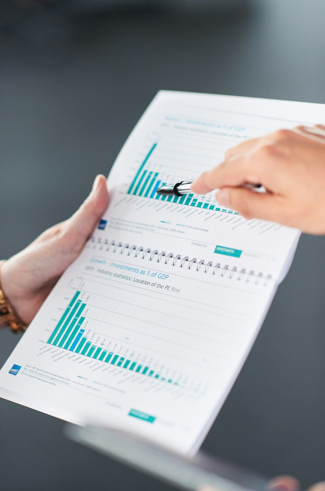 insurance professional analyzing data