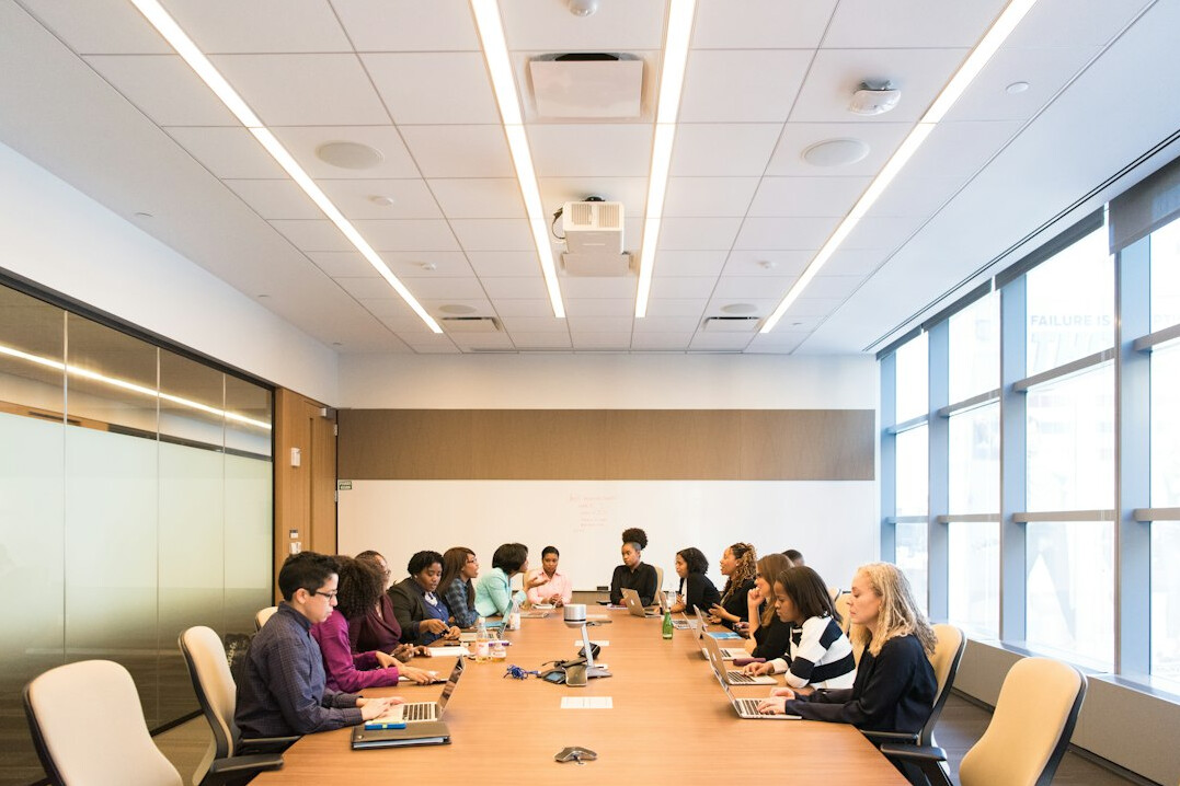 insurance leader in meeting